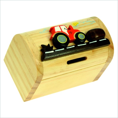 5215DG: Tractor Money Box Treasure Chests (Pack Size 3) Price Breaks Available